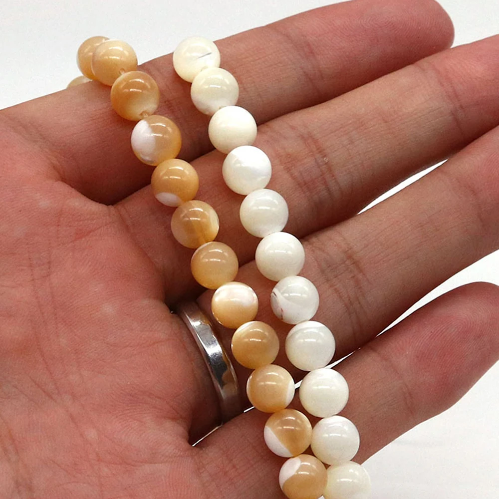 Mother of Pearl Shell Beads Natural White Natural Colour Round Beads for Jewelry Making Bracelet Necklace DIY Jewelry Accessorie 
Mother of Pearl Shell Beads Natural White Natural Colour Round Beads for Jewelry Making Bracelet Necklace DIY Jewelry Accessorie