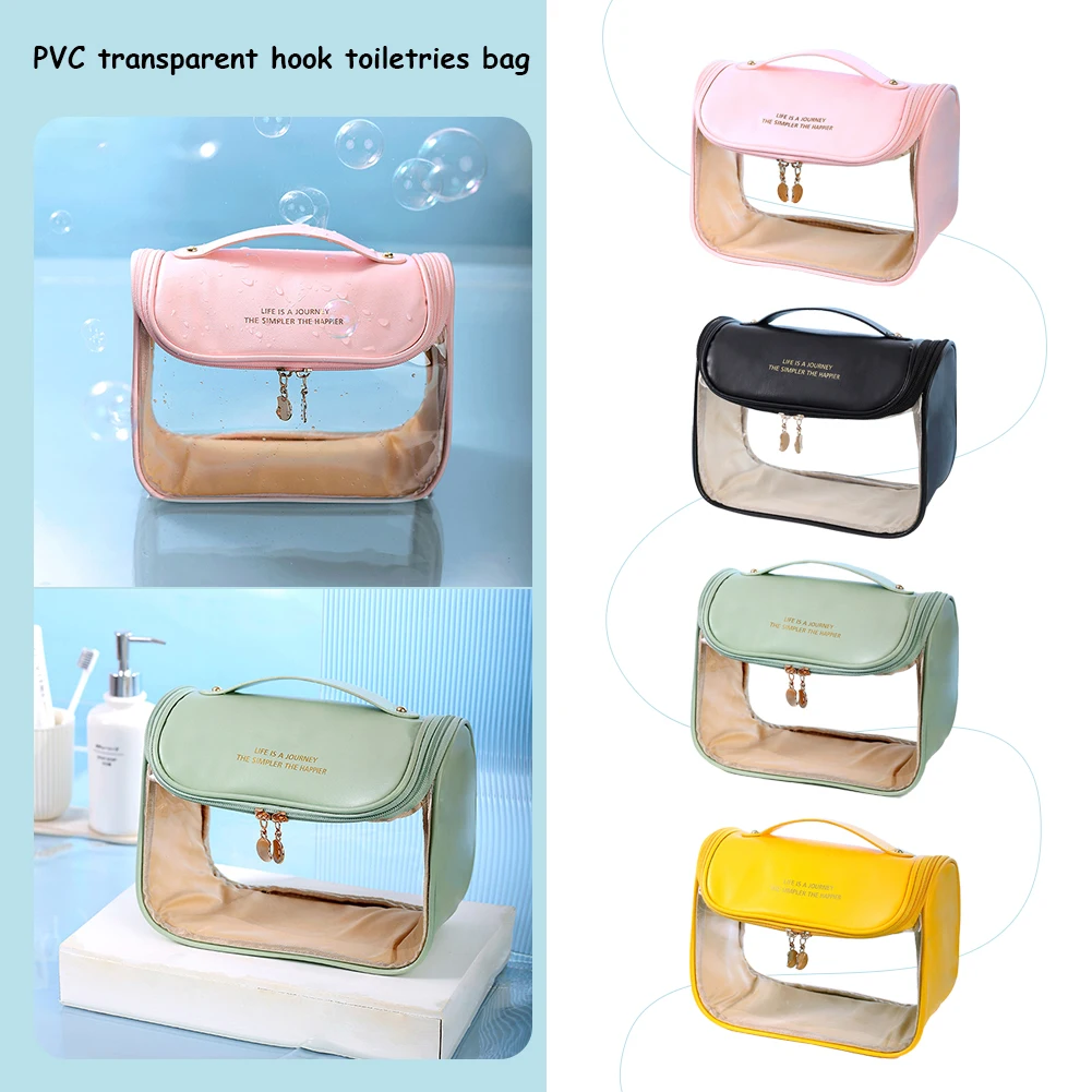 PVC Wash Beach Bag Transparent with Hook Cosmetic Organizer Bag Multifunctional Large Capacity Portable for Female Summer Travel
PVC Wash Beach Bag Transparent with Hook Cosmetic Organizer Bag Multifunctional Large Capacity Portable for Female Summer Travel
