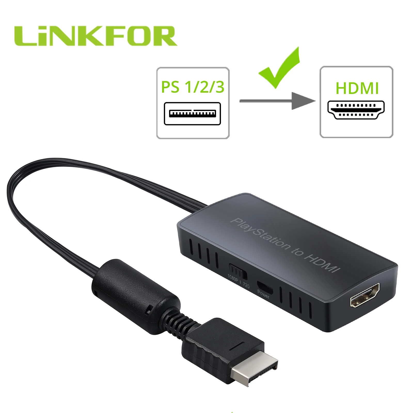 LiNKFOR PlayStation PS к HDMI-совместимый преобразователь адаптер HD Link кабель Поддержка 1080P/720P для PS1/2/3 PS1 PS2 Plug and Play
LiNKFOR PlayStation PS к HDMI-совместимый преобразователь адаптер HD Link кабель Поддержка 1080P/720P для PS1/2/3 PS1 PS2 Plug and Play
