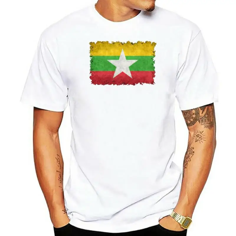 Myanmar Flag in vintage grunge Normal Summer Fall Cotton Fabric O-Neck Man Tops T Shirt Tee Shirt High Quality Top T-shirts
Myanmar Flag in vintage grunge Normal Summer Fall Cotton Fabric O-Neck Man Tops T Shirt Tee Shirt High Quality Top T-shirts