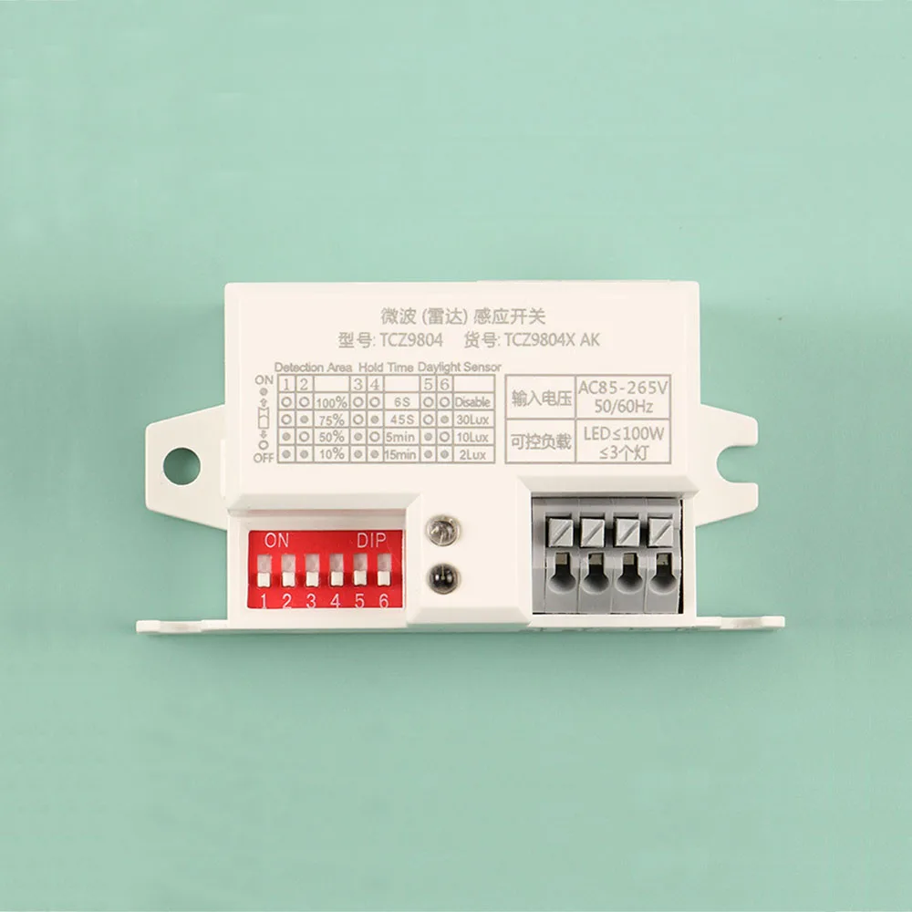 AC85-265V Motion Sensor Switch 5.8GHz Microwave Radar Wireless Body Movement Detector Adjustable Microwave Radar Sensor Switch
AC85-265V Motion Sensor Switch 5.8GHz Microwave Radar Wireless Body Movement Detector Adjustable Microwave Radar Sensor Switch