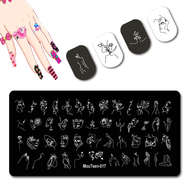 Simple Line Nails Printing Stencil People Profile Nails Art Stamp Yong Lady Nails Plate Side Face Image Nail Stamper Plate #017
Simple Line Nails Printing Stencil People Profile Nails Art Stamp Yong Lady Nails Plate Side Face Image Nail Stamper Plate #017