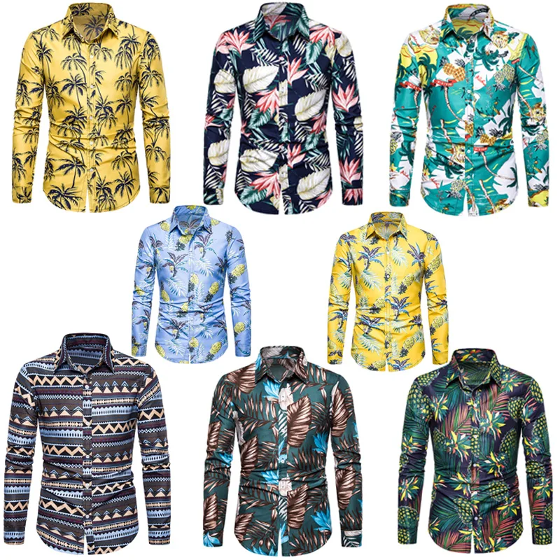 Fashion 2022 Autumn New Hawaiian Floral Men's Long-sleeved Men's Shirt Flower Printed Beach Shirt Chemise Homme
Fashion 2022 Autumn New Hawaiian Floral Men's Long-sleeved Men's Shirt Flower Printed Beach Shirt Chemise Homme