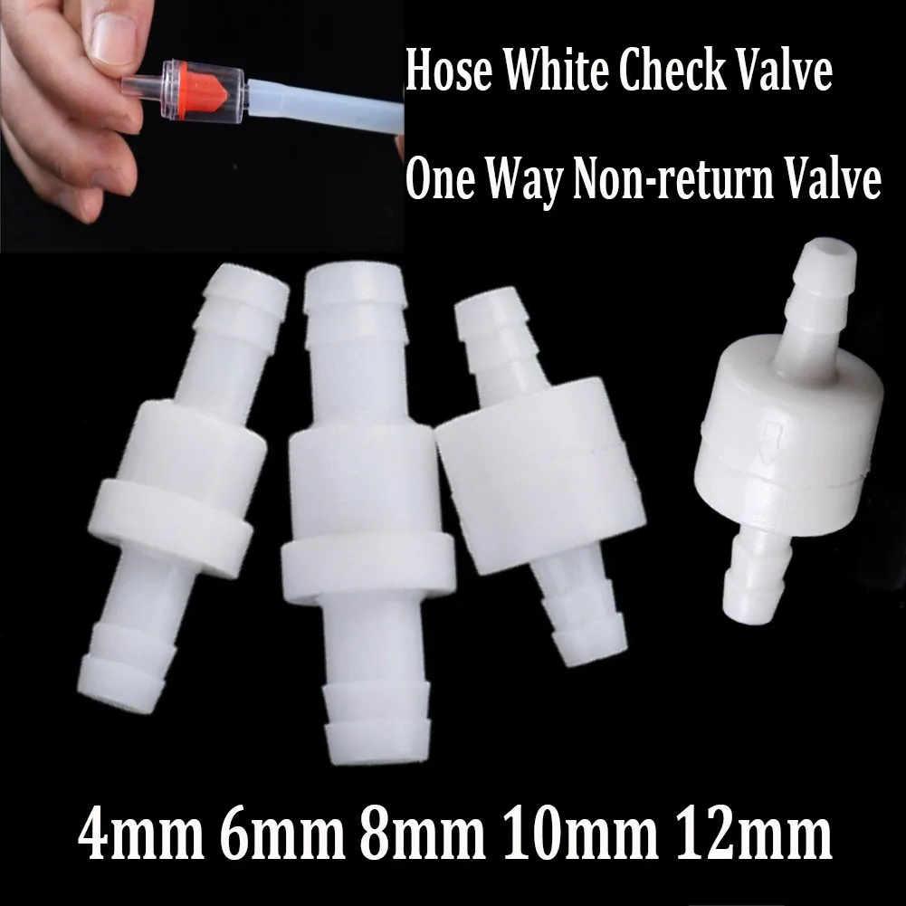 Check Valve 1 Way Non-return Valve Equal Ends 4/6/8/10/12mm For Water Petrol Diesel Oils Fuel Gas Liquid Ozone-Resistant
Check Valve 1 Way Non-return Valve Equal Ends 4/6/8/10/12mm For Water Petrol Diesel Oils Fuel Gas Liquid Ozone-Resistant