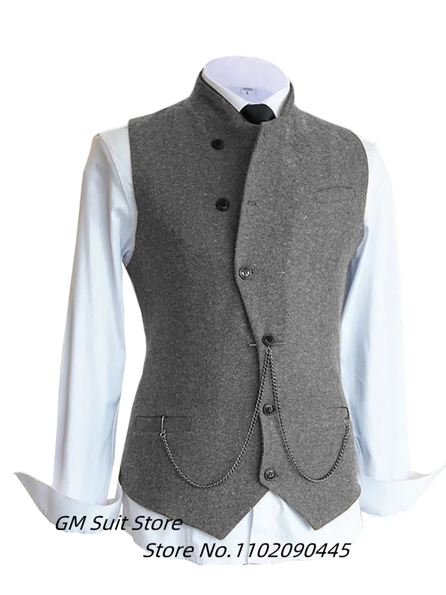 Male Vest Casual Slim Fit Chain Decoration Characteristic Style Waistcoat Herringbone Suits Vest Groomsmen Coat For Party
Male Vest Casual Slim Fit Chain Decoration Characteristic Style Waistcoat Herringbone Suits Vest Groomsmen Coat For Party
