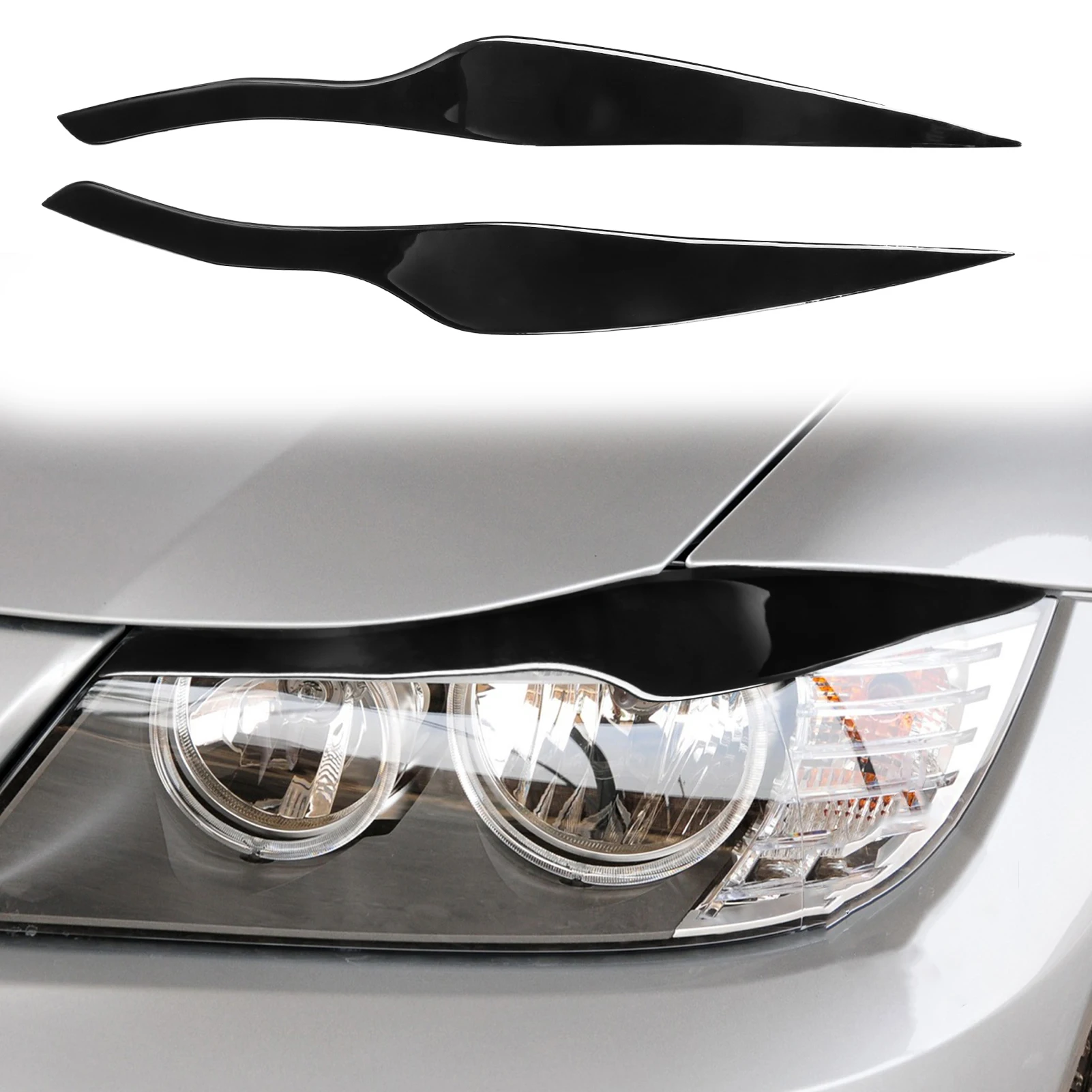 Для BMW 3 серии E90 E91 2005-2008 седан/туристический глянцевый черный Передний налобный фонарь для бровей декоративная наклейка для глаз ABS
Для BMW 3 серии E90 E91 2005-2008 седан/туристический глянцевый черный Передний налобный фонарь для бровей декоративная наклейка для глаз ABS