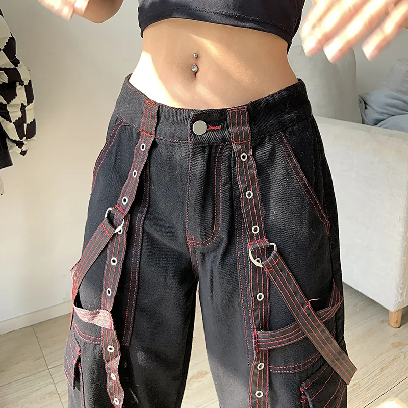 Goth Dark Punk Y2k Wide Leg Patchwork Cargo Pants Mall Gothic Low Waist Baggy Fashion Jeans Grunge egirl Streetwear Alt Pants
Goth Dark Punk Y2k Wide Leg Patchwork Cargo Pants Mall Gothic Low Waist Baggy Fashion Jeans Grunge egirl Streetwear Alt Pants