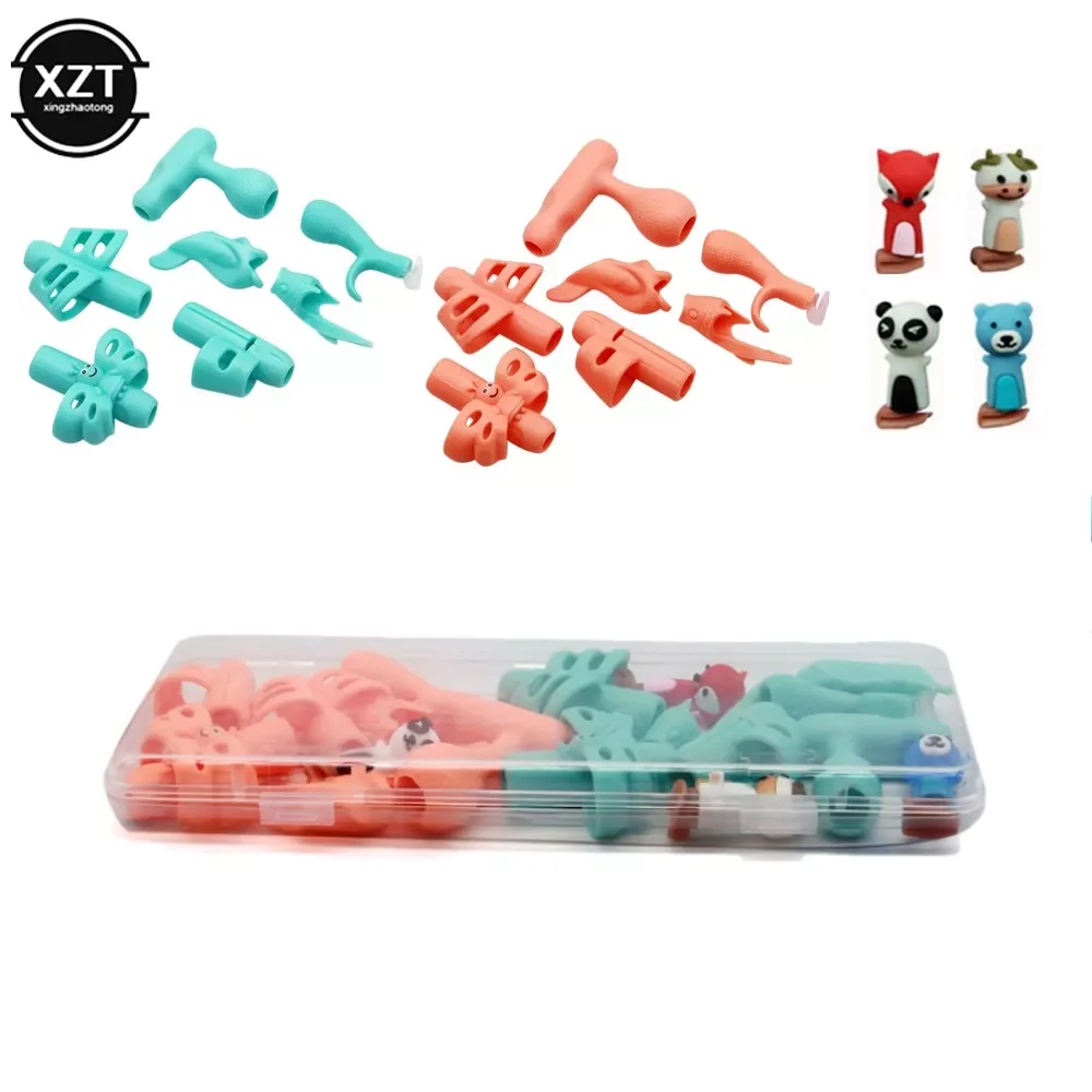 18pcs/box Pencil Pen Holder Grips Two-Finger Cute Silicone Boys Girls Kids Learning Hand Writing Correction Tool Stationery Gift
18pcs/box Pencil Pen Holder Grips Two-Finger Cute Silicone Boys Girls Kids Learning Hand Writing Correction Tool Stationery Gift