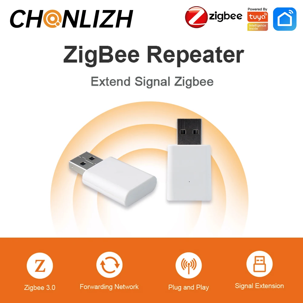 CHONLIZH Tuya ZigBee Signal Repeater Amplifier USB Extender for Smart Devices Expand Stable Transmission Home Module 15-20 Meter
CHONLIZH Tuya ZigBee Signal Repeater Amplifier USB Extender for Smart Devices Expand Stable Transmission Home Module 15-20 Meter