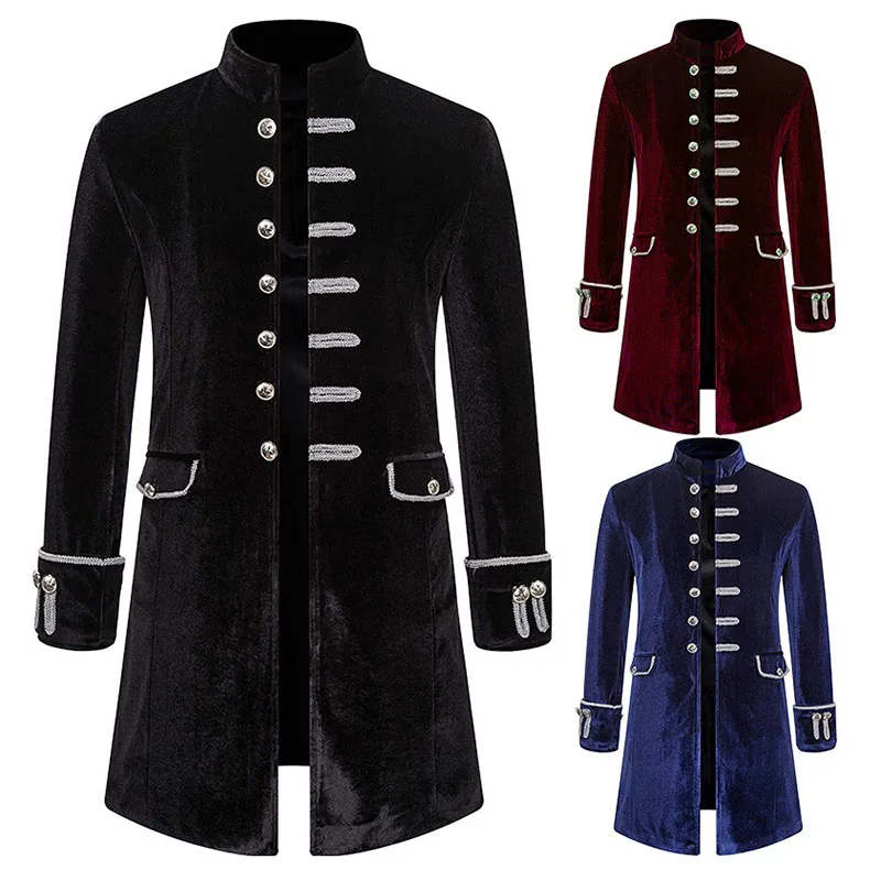 Men's Jacket Open Stitch Windbreaker Medieval Victorian Trench Coat Gothic Steampunk Jackets Man Clothing Halloween Costume
Men's Jacket Open Stitch Windbreaker Medieval Victorian Trench Coat Gothic Steampunk Jackets Man Clothing Halloween Costume
