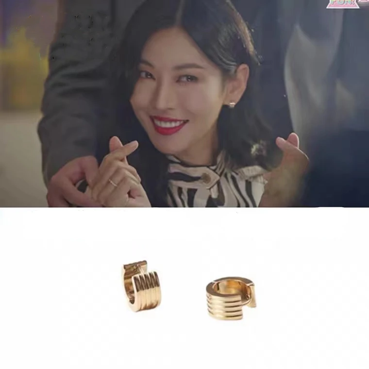 penthouse3 Kim So-yeon same Korean style elegant simple hoop Style high quality solid Earrings
penthouse3 Kim So-yeon same Korean style elegant simple hoop Style high quality solid Earrings
