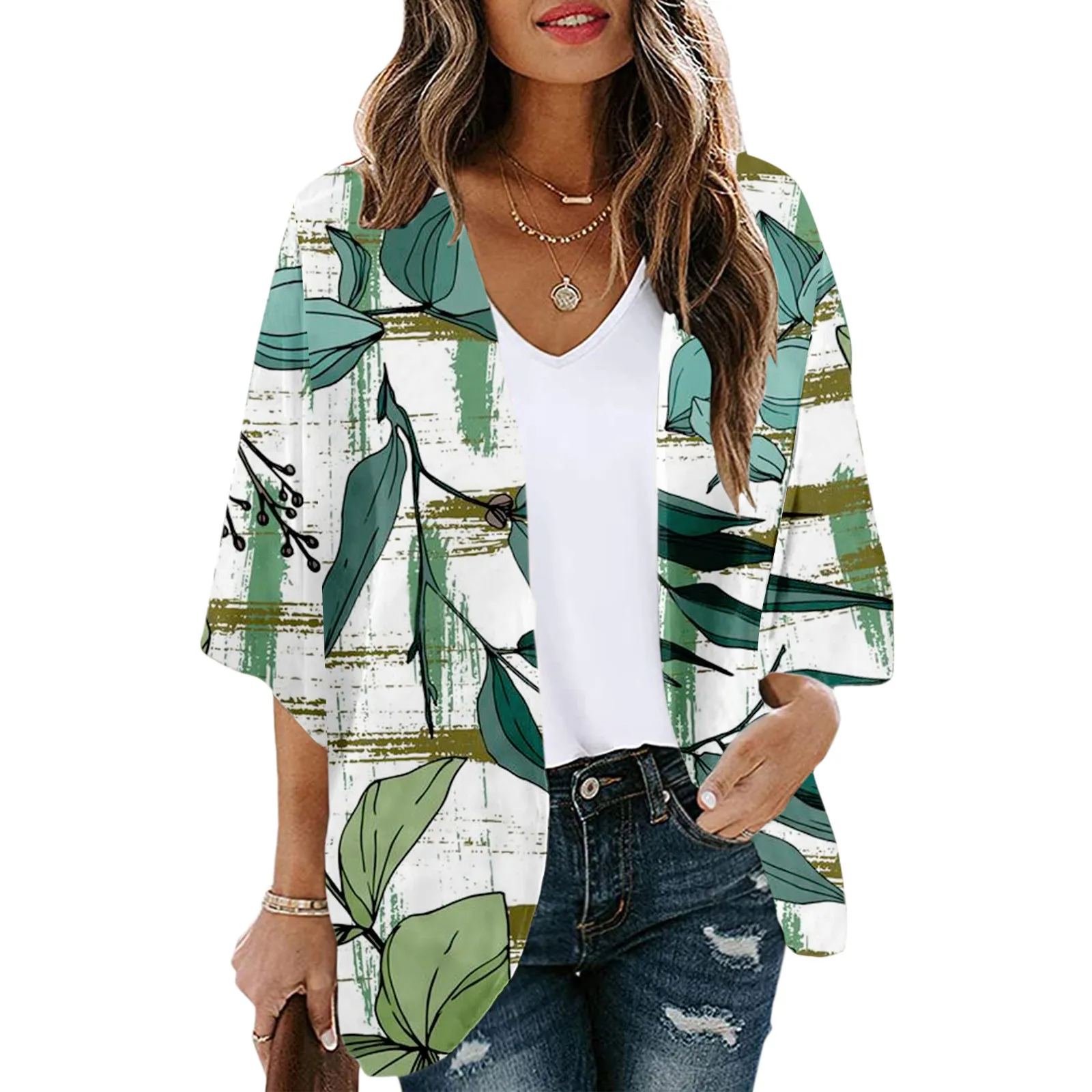 Casual Cardigans Womens Floral Print Puff Sleeve Kimono Cardigan Loose Cover Up Casual Cardigan Women Fall Women Spring Sweaters
Casual Cardigans Womens Floral Print Puff Sleeve Kimono Cardigan Loose Cover Up Casual Cardigan Women Fall Women Spring Sweaters