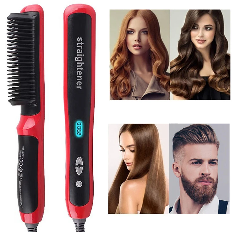 Multifunctional Men Beard Straightener Hair Straighteners Hair Brush Curling Iron Straightening Comb Quick Hair Styler
Multifunctional Men Beard Straightener Hair Straighteners Hair Brush Curling Iron Straightening Comb Quick Hair Styler