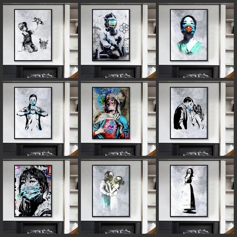 Banksy Game Changer Nurse Tribute Canvas Painting Abstract Posters and Prints Wall Art Pictures for Living Room Home Decoration
Banksy Game Changer Nurse Tribute Canvas Painting Abstract Posters and Prints Wall Art Pictures for Living Room Home Decoration