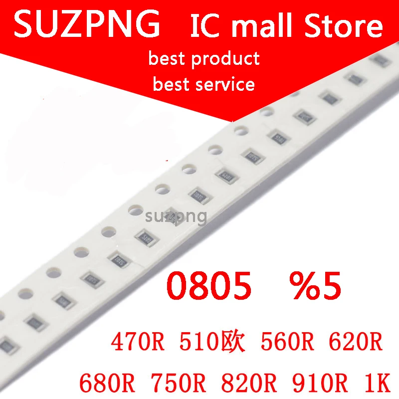 100 шт. 0805 SMD резистор 470R 510R 560R 620R 680R 750R 820R 910R 1K в наличии
100 шт. 0805 SMD резистор 470R 510R 560R 620R 680R 750R 820R 910R 1K в наличии
