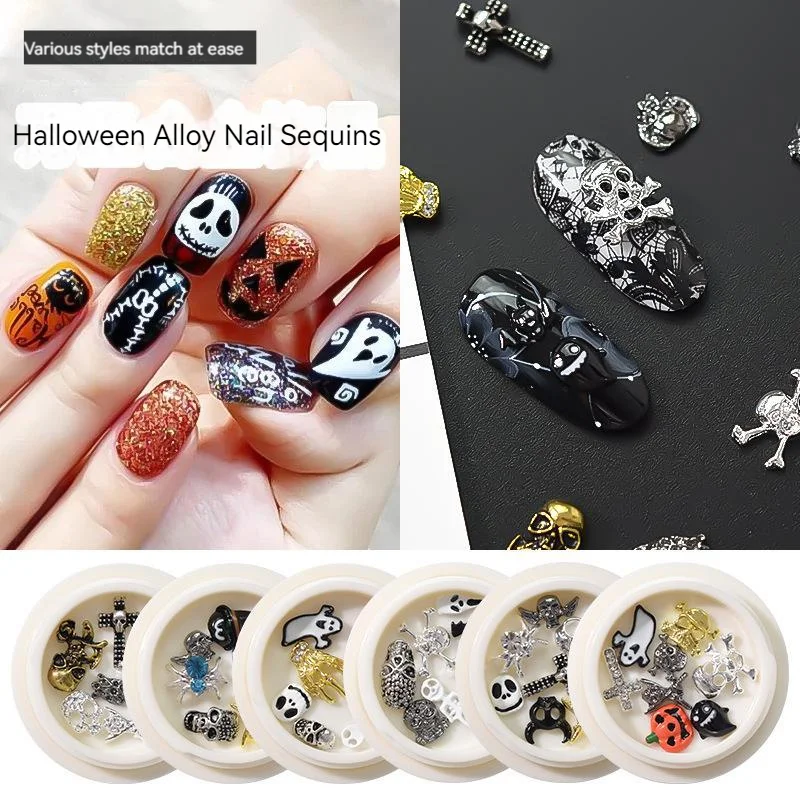 Halloween Nail Sequins Glitter Metal Alloy Nail Charms 3D Halloween Hand Nail Art Jewelry Glitter Decor
Halloween Nail Sequins Glitter Metal Alloy Nail Charms 3D Halloween Hand Nail Art Jewelry Glitter Decor