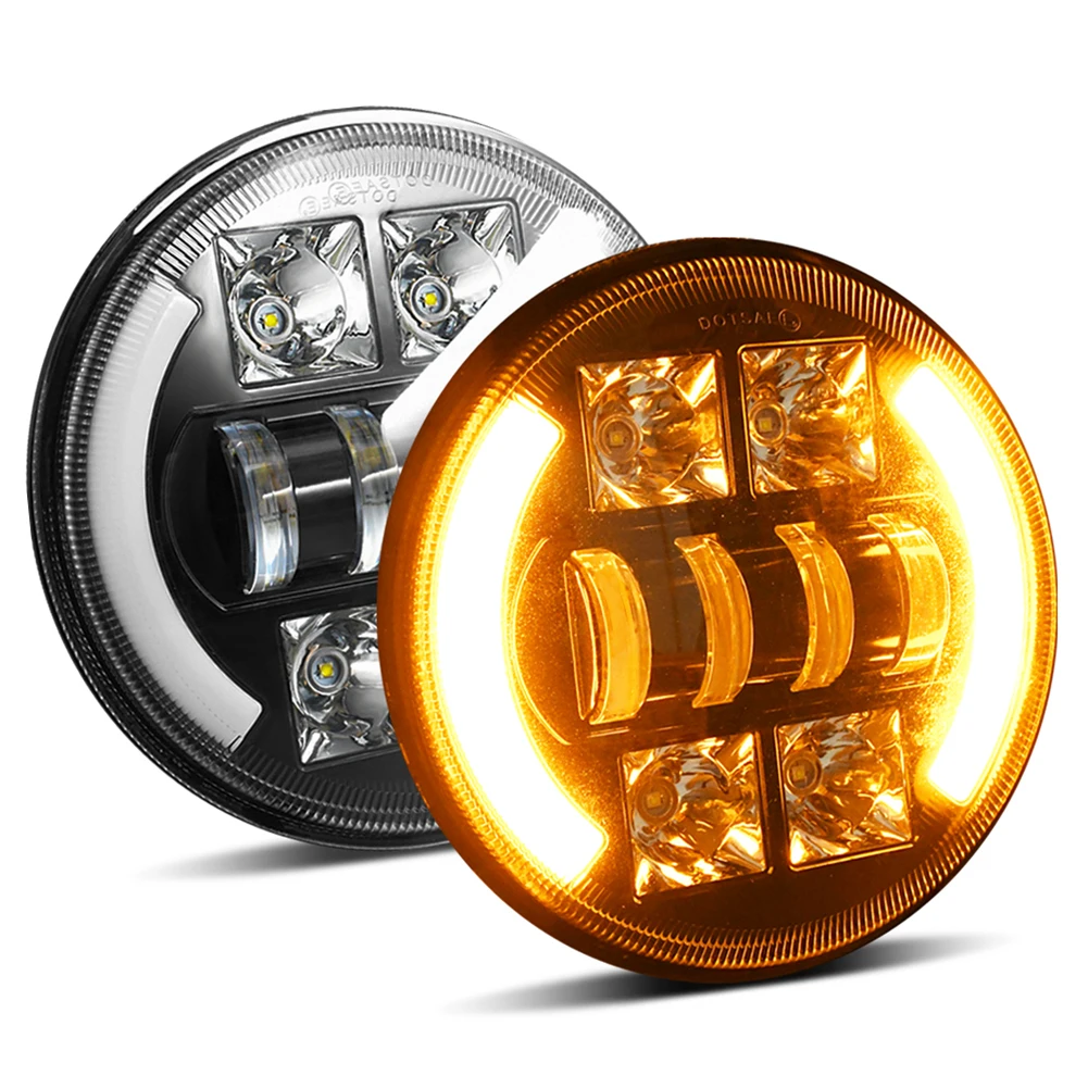 1 Pair 7inch Off-Road Car Headlights Turn Signals Lamp For Wrangler Light Assembly Die-cast Aluminium Housing Auto Headlamp
1 Pair 7inch Off-Road Car Headlights Turn Signals Lamp For Wrangler Light Assembly Die-cast Aluminium Housing Auto Headlamp