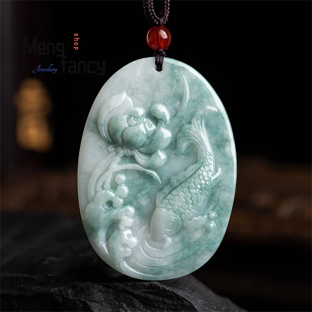 Natural Jadeite Lotus Flower Year After Year Pendant Charms Fashion Men Women Fine Jewelry Luxury Necklace Mascots Holiday Gifts
Natural Jadeite Lotus Flower Year After Year Pendant Charms Fashion Men Women Fine Jewelry Luxury Necklace Mascots Holiday Gifts