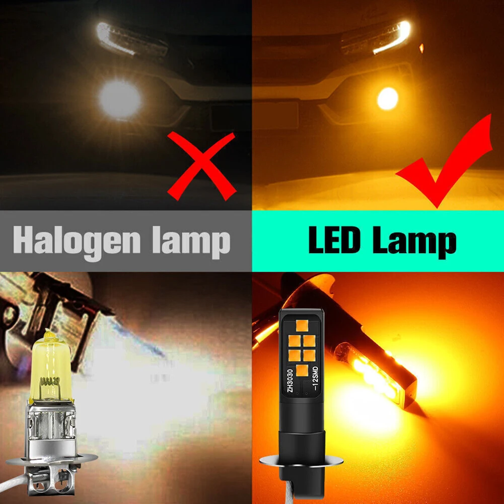High Temperature Resistance Durable High Quality Led Fog Light Bulb Parts & Accessories 12 SMD 3030 Chips Amber H3
High Temperature Resistance Durable High Quality Led Fog Light Bulb Parts & Accessories 12 SMD 3030 Chips Amber H3