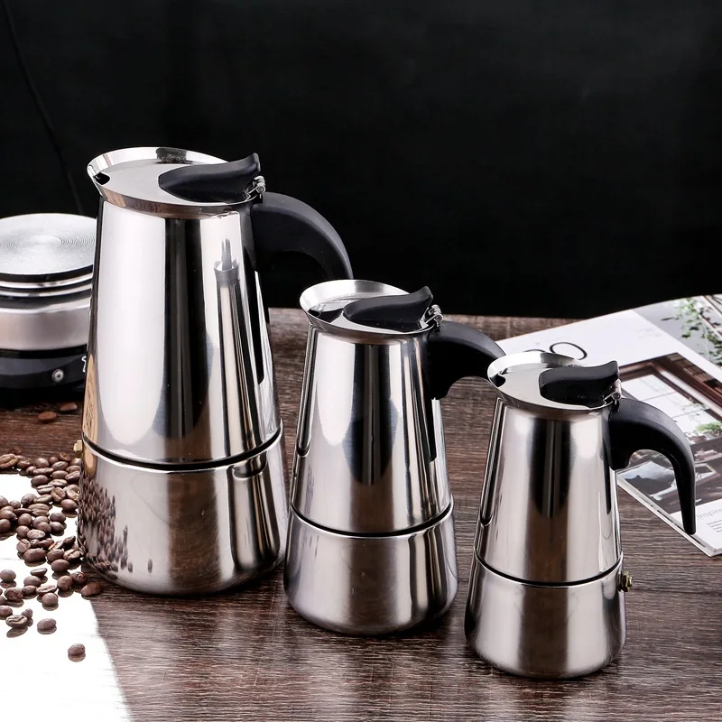 Coffee Pot Household stainless steel coffee pot Italian mocha coffee pot stainless steel mocha coffee filter kitchen coffee pot
Coffee Pot Household stainless steel coffee pot Italian mocha coffee pot stainless steel mocha coffee filter kitchen coffee pot