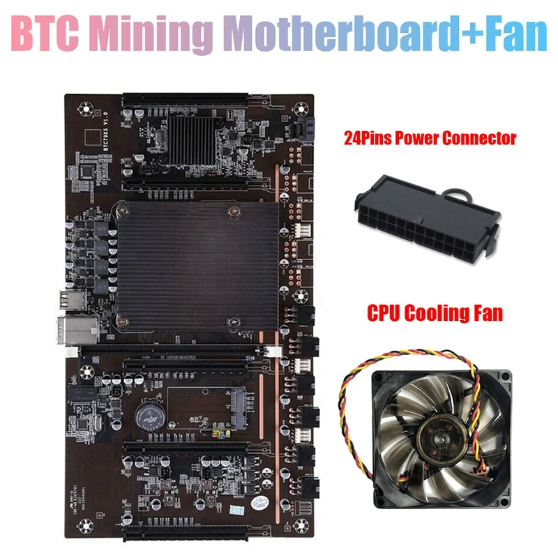 Материнская плата BTCX79 H61 для майнинга с 24Pins разъемом питания + вентилятор LGA 2011 DDR3 поддержка 3060 3070 3080 GPU для майнинга BTC
Материнская плата BTCX79 H61 для майнинга с 24Pins разъемом питания + вентилятор LGA 2011 DDR3 поддержка 3060 3070 3080 GPU для майнинга BTC