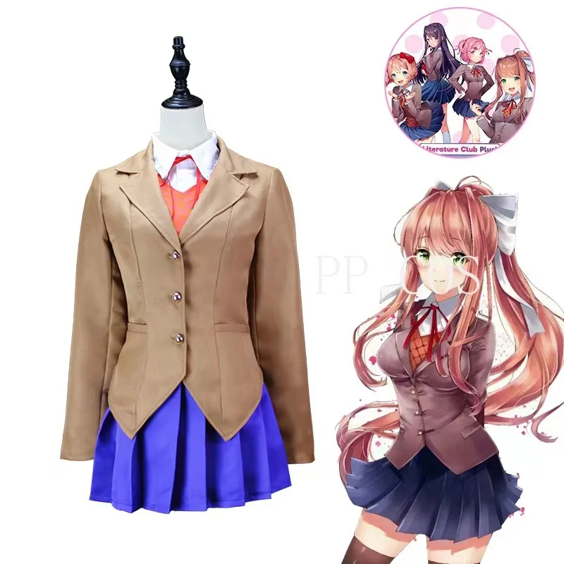 Аниме Doki Literature Club Monika Cosplay Sayori Yuri Natsuki косплей костюм школьный женский
Аниме Doki Literature Club Monika Cosplay Sayori Yuri Natsuki косплей костюм школьный женский