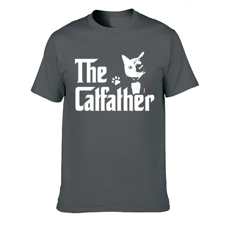 

The CatFather Father Of Cats Dad Funny T Shirts Men Summer Cotton Harajuku Short Sleeve O Neck Streetwear T-shirt Tops XS-3XL