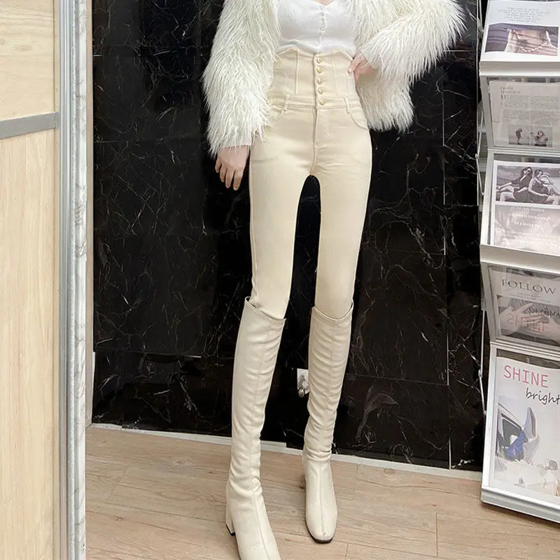 2022 Spring Autumn Women New High Waist Skinny Denim Pants Female Slim Pencil Pants Ladies Solid Color Cotton Pants Jeans B83 
2022 Spring Autumn Women New High Waist Skinny Denim Pants Female Slim Pencil Pants Ladies Solid Color Cotton Pants Jeans B83