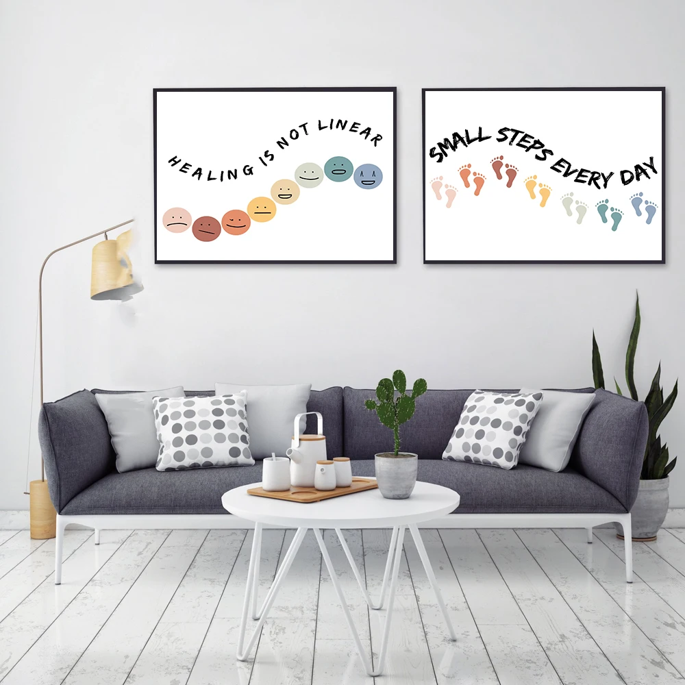 Mental Health Poster Feelings are Okay Canvas Painting Nordic Art Print Inspiring Quote Wall Picture For Living Room Home Decor 
Mental Health Poster Feelings are Okay Canvas Painting Nordic Art Print Inspiring Quote Wall Picture For Living Room Home Decor