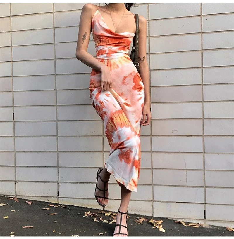 2022 Brand New Spaghetti Strap Tie-dyed Flower Long Dress Lace-up Backless Boho Beach Dress Plus Size Summer Dress Vestido
2022 Brand New Spaghetti Strap Tie-dyed Flower Long Dress Lace-up Backless Boho Beach Dress Plus Size Summer Dress Vestido