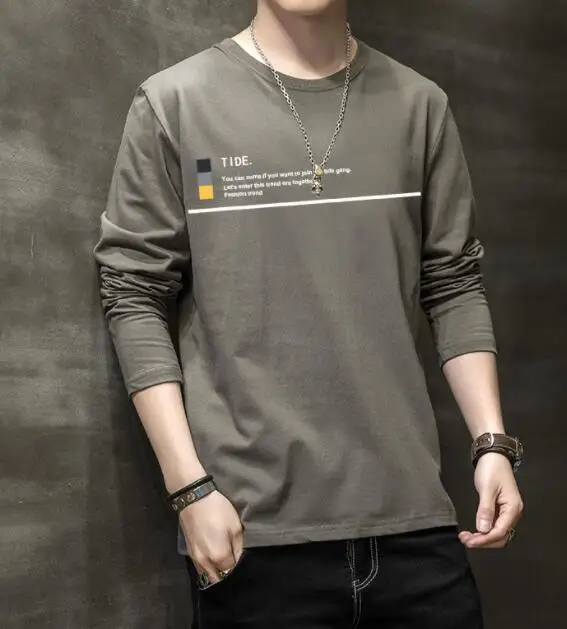 New Style Spring Autumn Men's Long-Sleeved Candy Color Letter Print Round Collar T-Shirt ABD60
New Style Spring Autumn Men's Long-Sleeved Candy Color Letter Print Round Collar T-Shirt ABD60