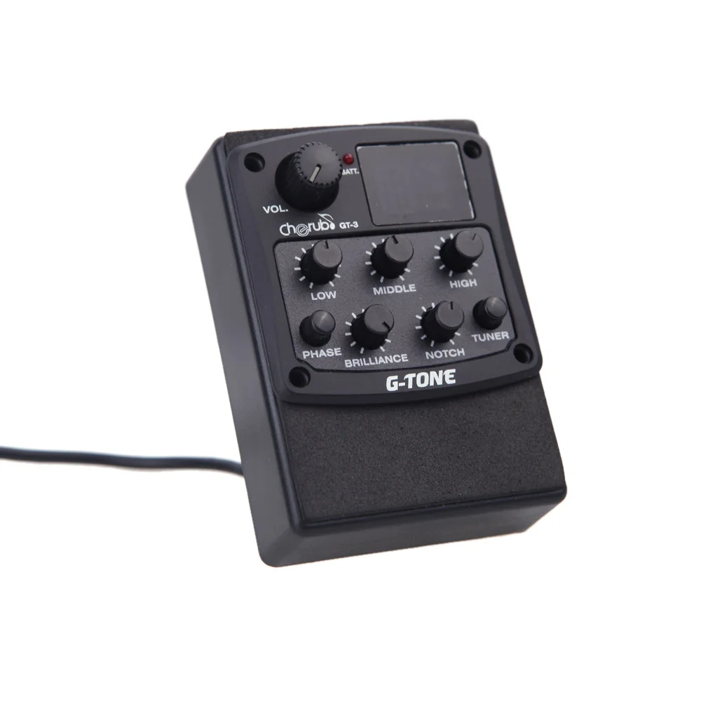 Cherub GT-3 G-Tone 3-полосный EQ Акустическая гитара Preamp Piezo Pickup LCD эквалайзер с тюнером
Cherub GT-3 G-Tone 3-полосный EQ Акустическая гитара Preamp Piezo Pickup LCD эквалайзер с тюнером
