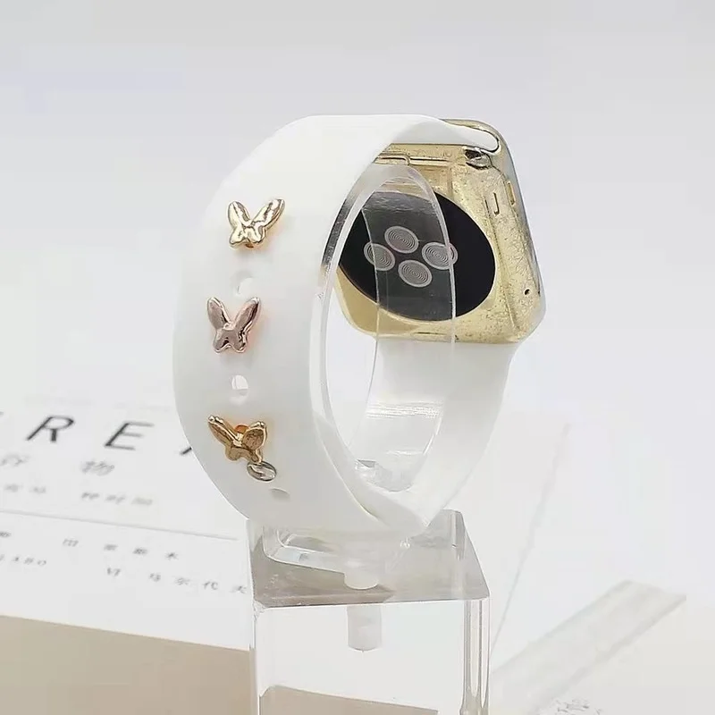 Butterfly Heart Strap Decoration Accessories Buckle for Apple Watch Band Charm Jewelry for Iwatch Silicone Bracelet Decoration
Butterfly Heart Strap Decoration Accessories Buckle for Apple Watch Band Charm Jewelry for Iwatch Silicone Bracelet Decoration