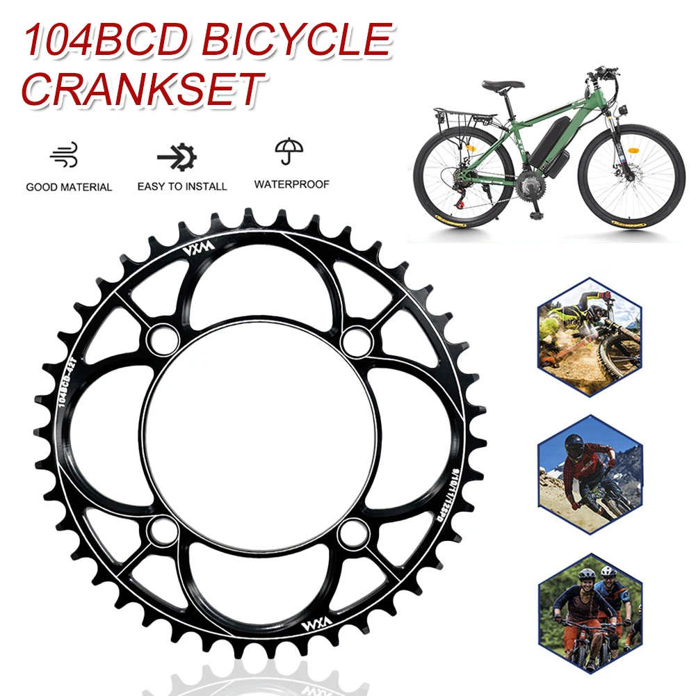 Mountain Bicycle Chainring 42T/44T/46T/48T/50T/52T104BCD Single Speed Wide Narrow Tooth Chainring Bicycle Crank Accessories
Mountain Bicycle Chainring 42T/44T/46T/48T/50T/52T104BCD Single Speed Wide Narrow Tooth Chainring Bicycle Crank Accessories