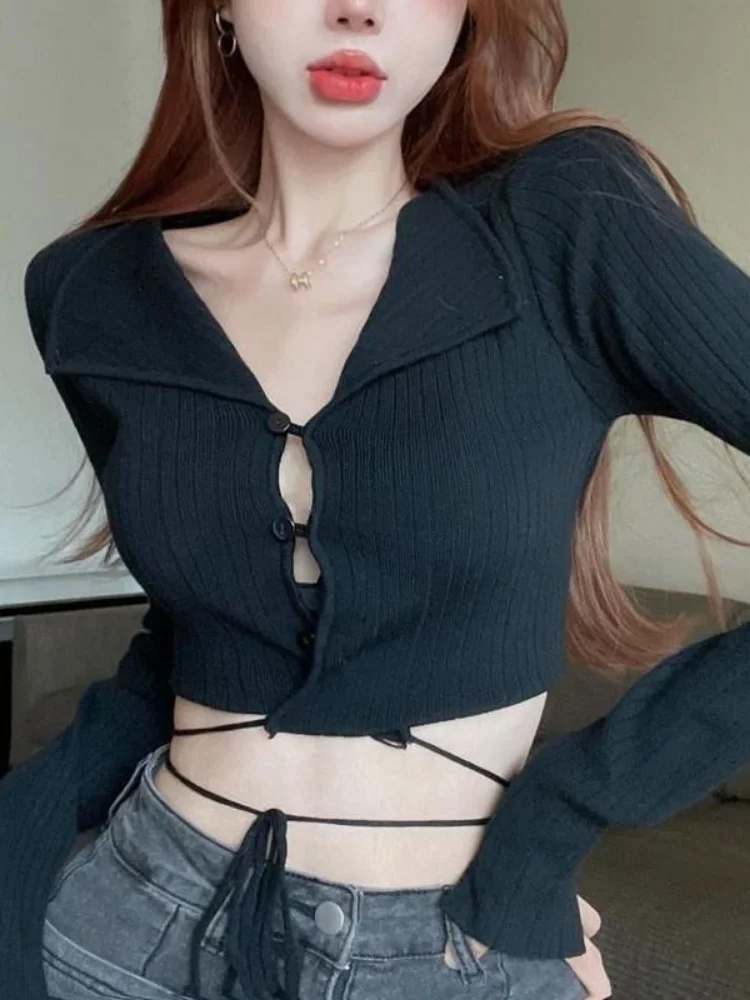 Женский укороченный кардиган с поясом, однотонный вязаный тонкий кардиган в Корейском стиле с вырезами и рукавами в стиле Харадзюку, весна 2023
Женский укороченный кардиган с поясом, однотонный вязаный тонкий кардиган в Корейском стиле с вырезами и рукавами в стиле Харадзюку, весна 2023