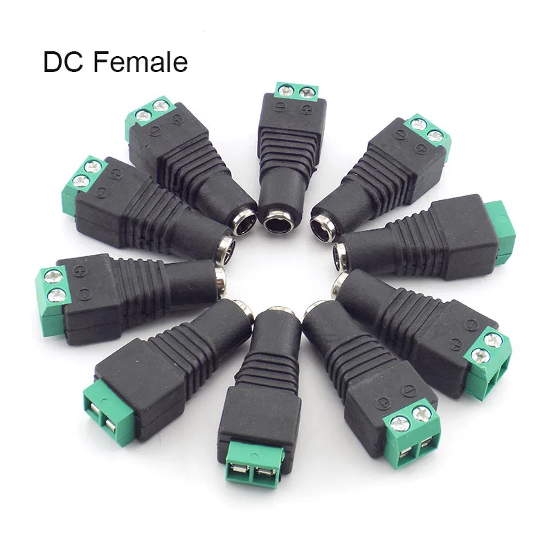10pcs DC Female Plug 5.5mm 2.1mm DC Power Cable Connector Adapter Jack Connection Led Strip Light CCTV Camera
10pcs DC Female Plug 5.5mm 2.1mm DC Power Cable Connector Adapter Jack Connection Led Strip Light CCTV Camera