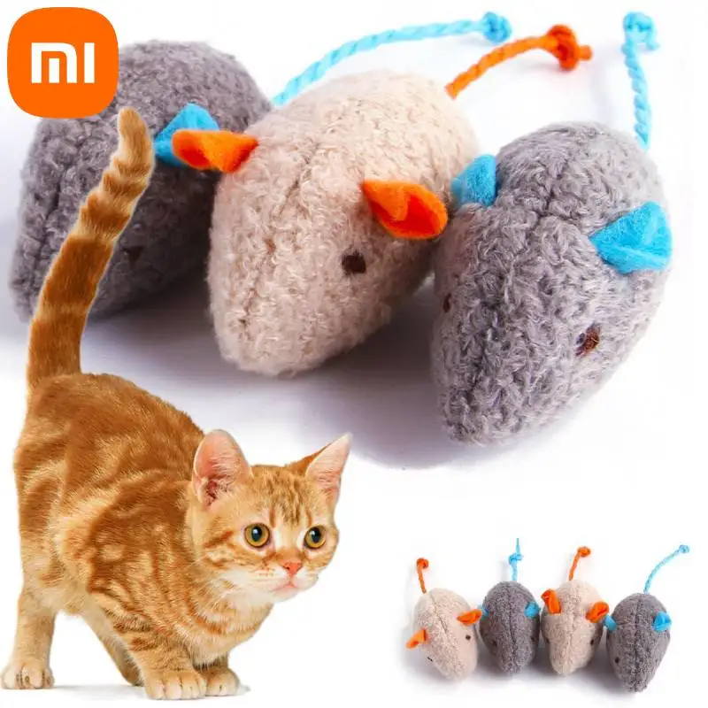 

Игрушка для кошек Xiaomi, плюшевая мышь, милая моделирующая игрушка для котят, кошачья мята, универсальная Веселая Интерактивная развлекательная игрушка, товары для домашних животных