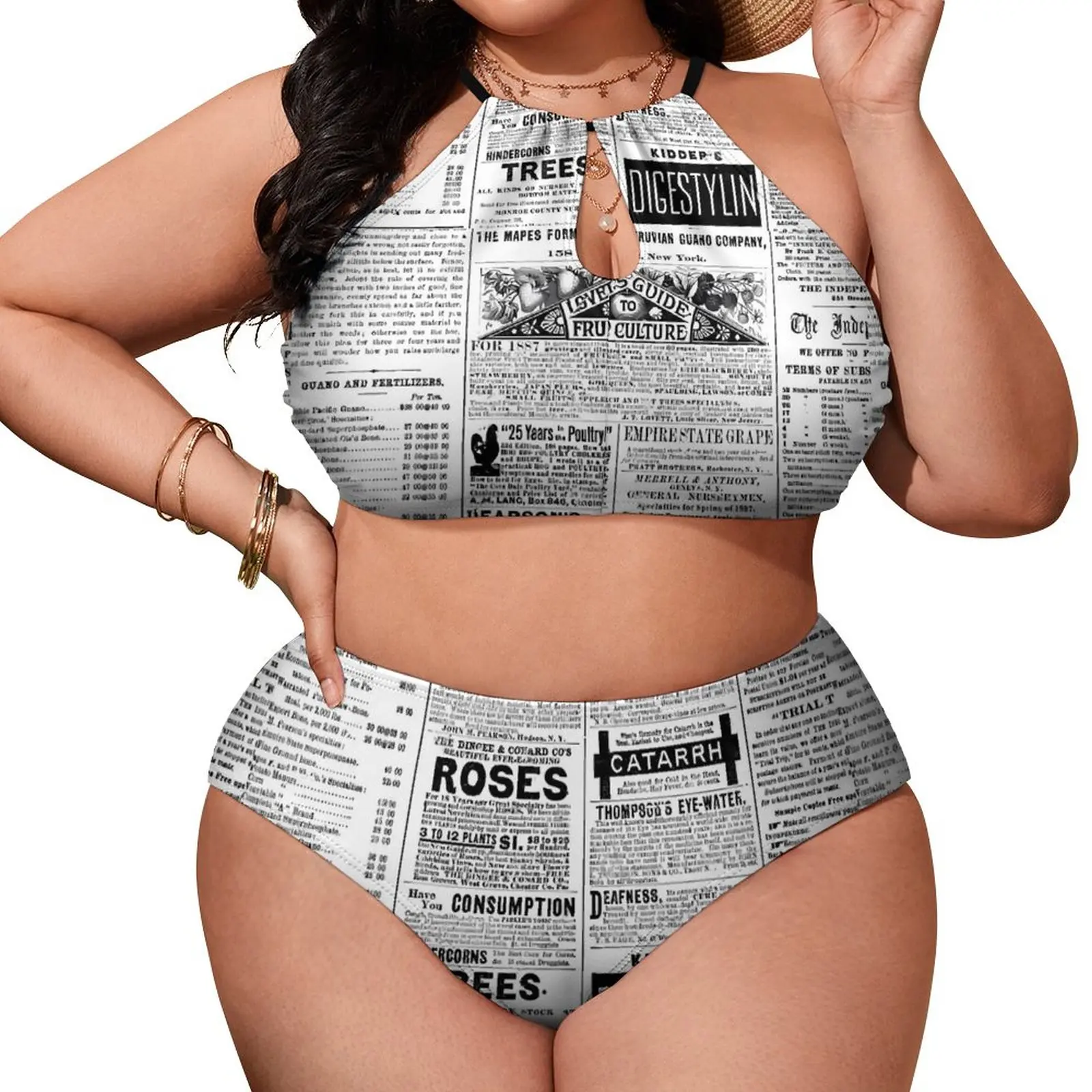 Old Newspaper Bikini Swimsuit Retro Letter Print Bikinis Set Stylish Swimwear Lady Swim Feminine Bikinis Beachwear Birthday Gift
Old Newspaper Bikini Swimsuit Retro Letter Print Bikinis Set Stylish Swimwear Lady Swim Feminine Bikinis Beachwear Birthday Gift
