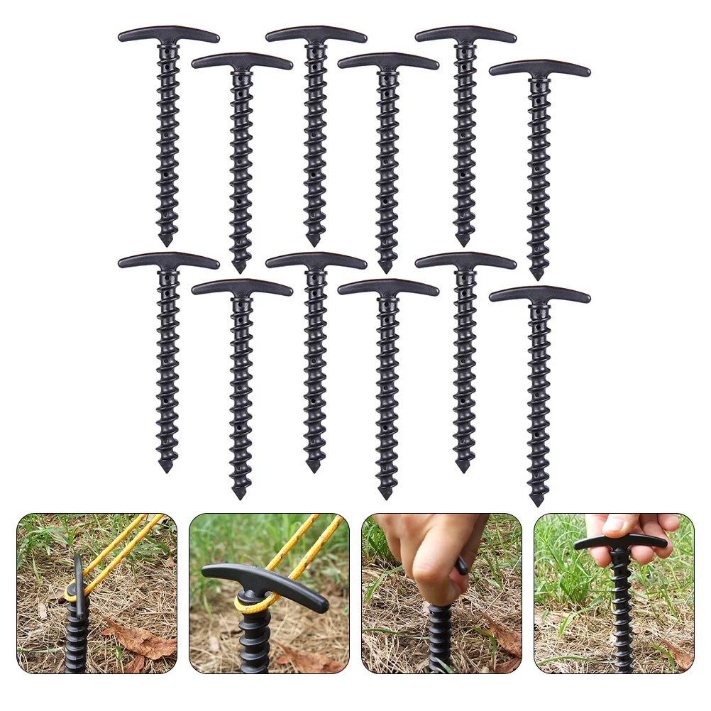 12 Pcs Screw Tent Pegs Stakes Camping Canopy Galvanized Nail Plastic Heavy Duty Snow Ground Nails 
12 Pcs Screw Tent Pegs Stakes Camping Canopy Galvanized Nail Plastic Heavy Duty Snow Ground Nails