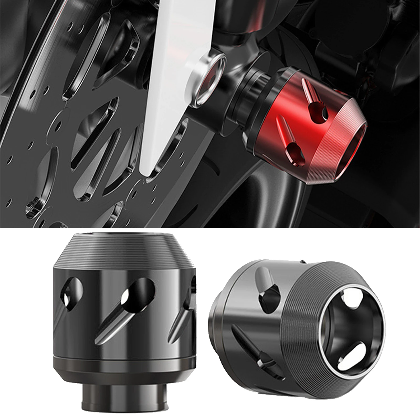2 Pcs Durable Motorcycle CNC Front Rear Fork Wheel Crash Protector Anti-Falling Frame Slider Protector Motorcycle Crash Protect
2 Pcs Durable Motorcycle CNC Front Rear Fork Wheel Crash Protector Anti-Falling Frame Slider Protector Motorcycle Crash Protect