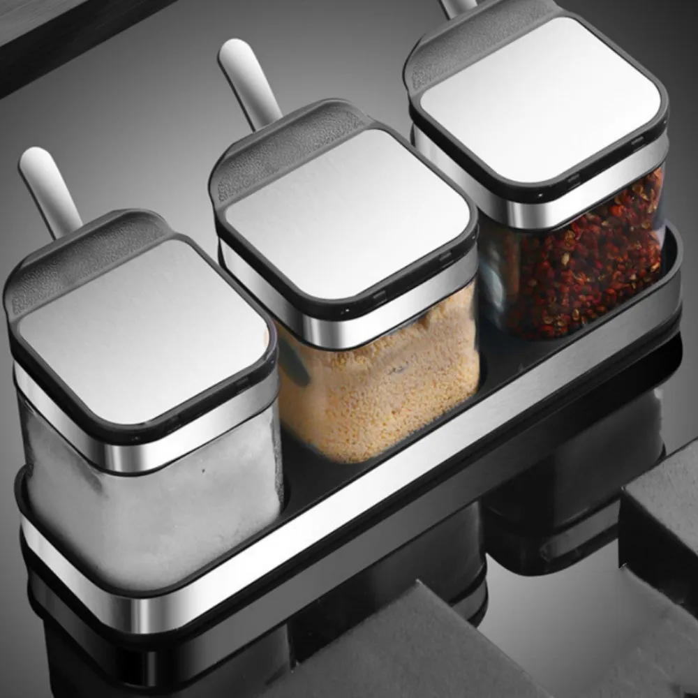 Kitchen Spice Bottle Organize Stainless Steel Spice Box Storage Rack Outdoor Picnic BBQ Seasoning Pot Kitchen Accessories Set
Kitchen Spice Bottle Organize Stainless Steel Spice Box Storage Rack Outdoor Picnic BBQ Seasoning Pot Kitchen Accessories Set