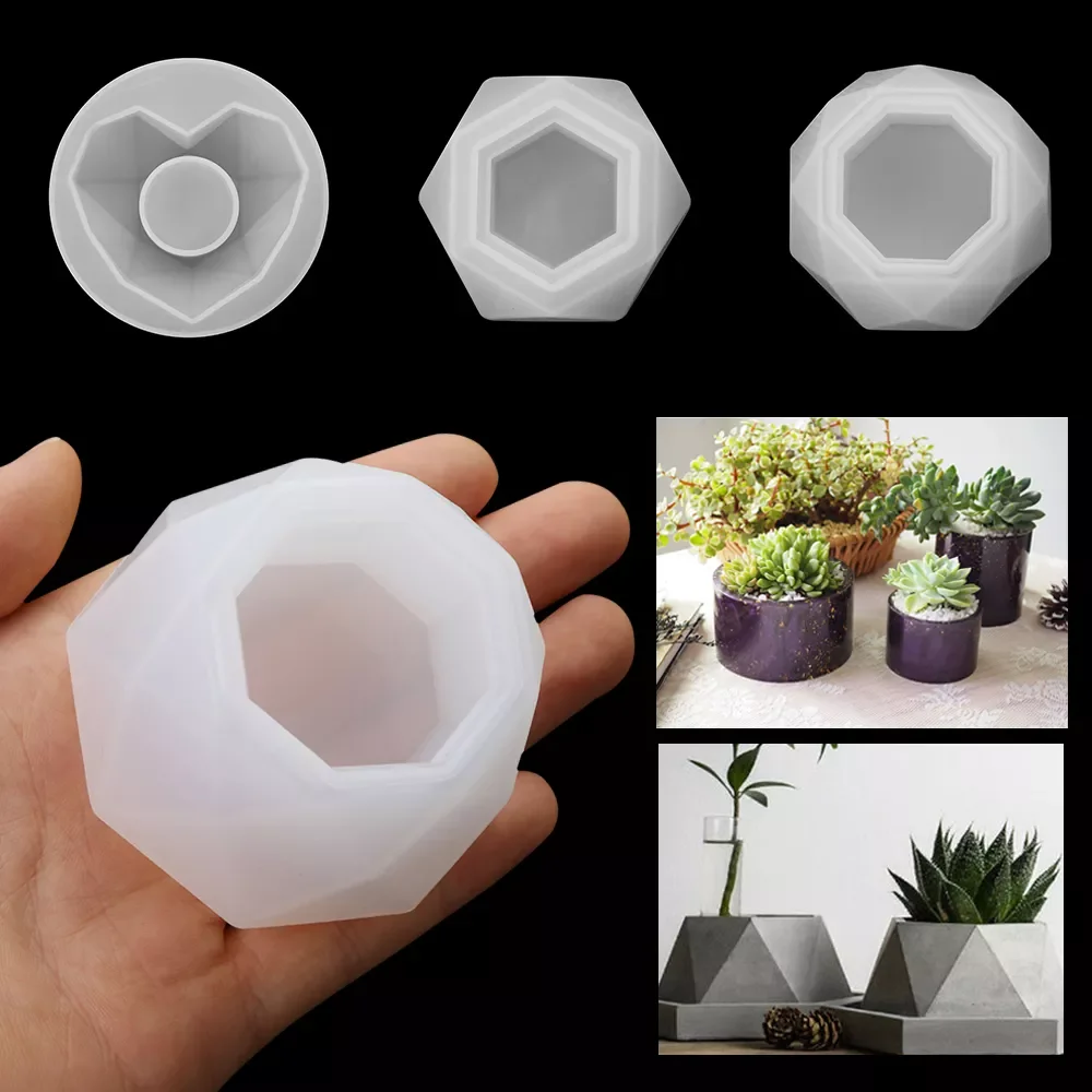 3D Silicone Molds for Epoxy Resin Succulent Flower Pot Concrete Cement Clay Mold Silicone Resin Mold Candle Soap Making Mould
3D Silicone Molds for Epoxy Resin Succulent Flower Pot Concrete Cement Clay Mold Silicone Resin Mold Candle Soap Making Mould