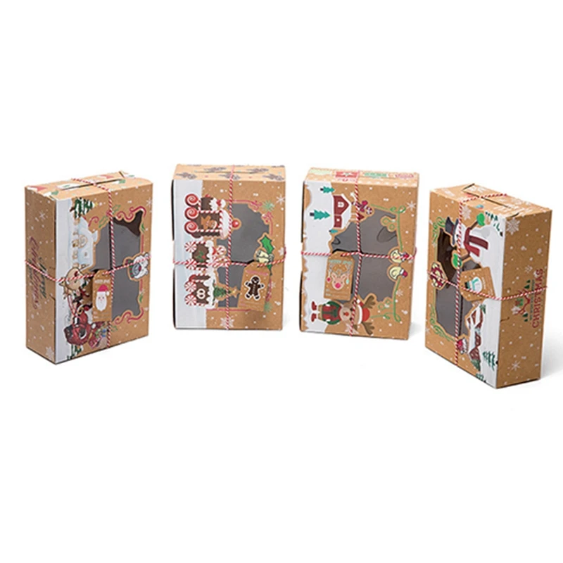 16Pcs Kraft Paper Candy Boxes Merry Christmas Cookie Gift Box Clear Window Packaging Bag Party Favor New Year Decoration
16Pcs Kraft Paper Candy Boxes Merry Christmas Cookie Gift Box Clear Window Packaging Bag Party Favor New Year Decoration