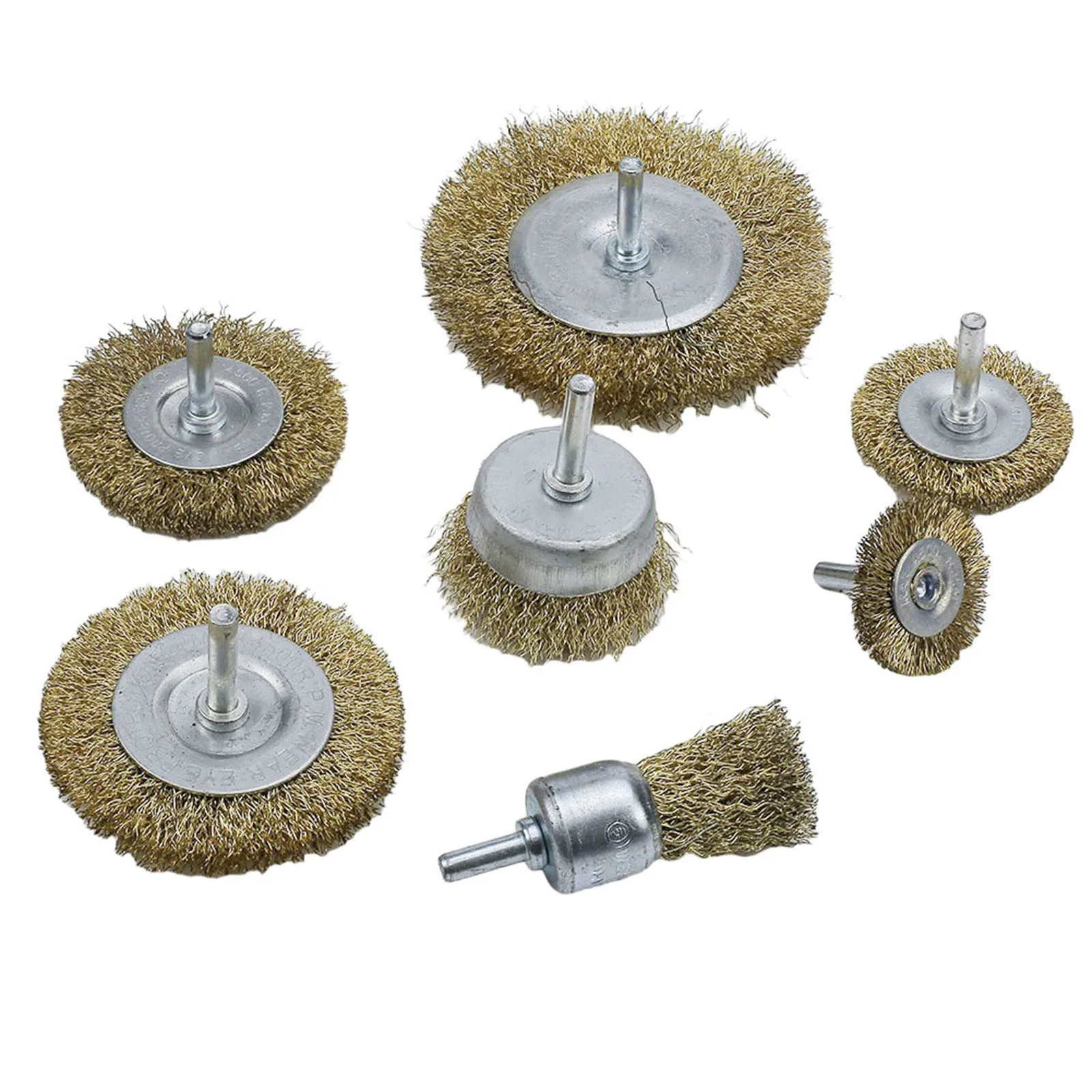 Stainless Steel Wire Wire Wheel Brushes 0.02In Brass 1/4In Arbor 7pcs Brush Wheel Coated Steel Wire Paint Removal
Stainless Steel Wire Wire Wheel Brushes 0.02In Brass 1/4In Arbor 7pcs Brush Wheel Coated Steel Wire Paint Removal