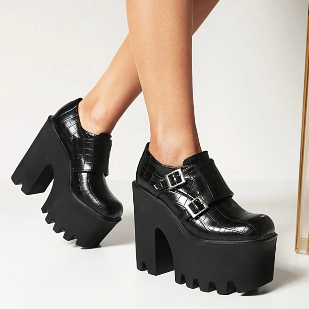 Женская обувь на очень высоком каблуке GIGIFOX, черные туфли-лодочки на массивной платформе в готическом стиле, большой размер 43
Женская обувь на очень высоком каблуке GIGIFOX, черные туфли-лодочки на массивной платформе в готическом стиле, большой размер 43