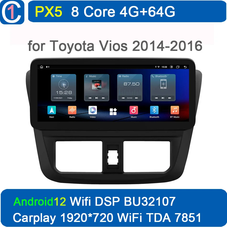 

For Toyota Yaris L Vios 2013 2014 2015 2016 Android Radio 2Din Stereo Receiver Autoradio Multimedia Player GPS Navi Head Unit