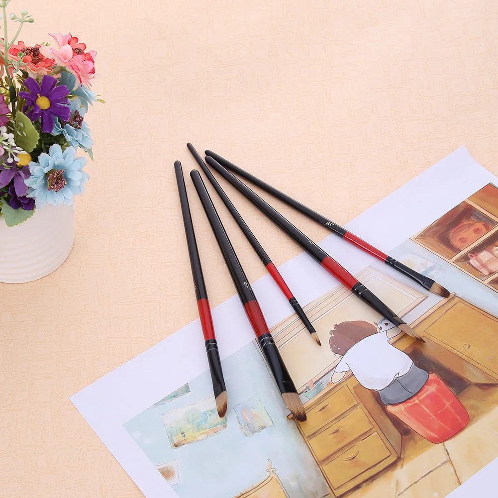5Pcs Watercolor Nylon Hair Aluminum Tube Brush Acrylic Gouache Oil Painting Drawing Tool Blister Packaging Gift
5Pcs Watercolor Nylon Hair Aluminum Tube Brush Acrylic Gouache Oil Painting Drawing Tool Blister Packaging Gift