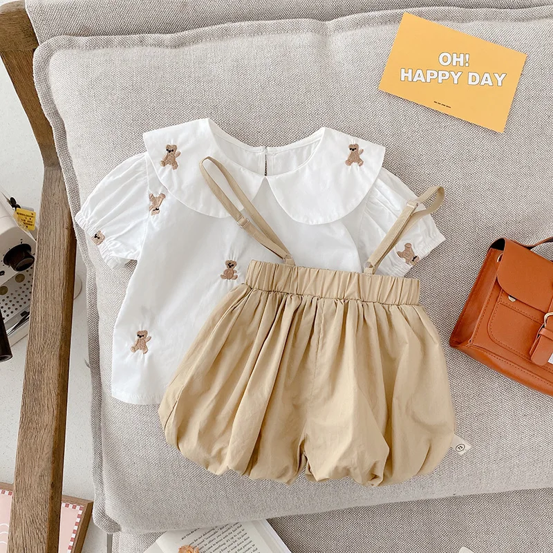 2022 Infant Summer Top And Bottom Clothing Two Piece Set Toddler Girls Boys Suspenders Pants+Whirt Short Sleeve Shirts Outfits
2022 Infant Summer Top And Bottom Clothing Two Piece Set Toddler Girls Boys Suspenders Pants+Whirt Short Sleeve Shirts Outfits
