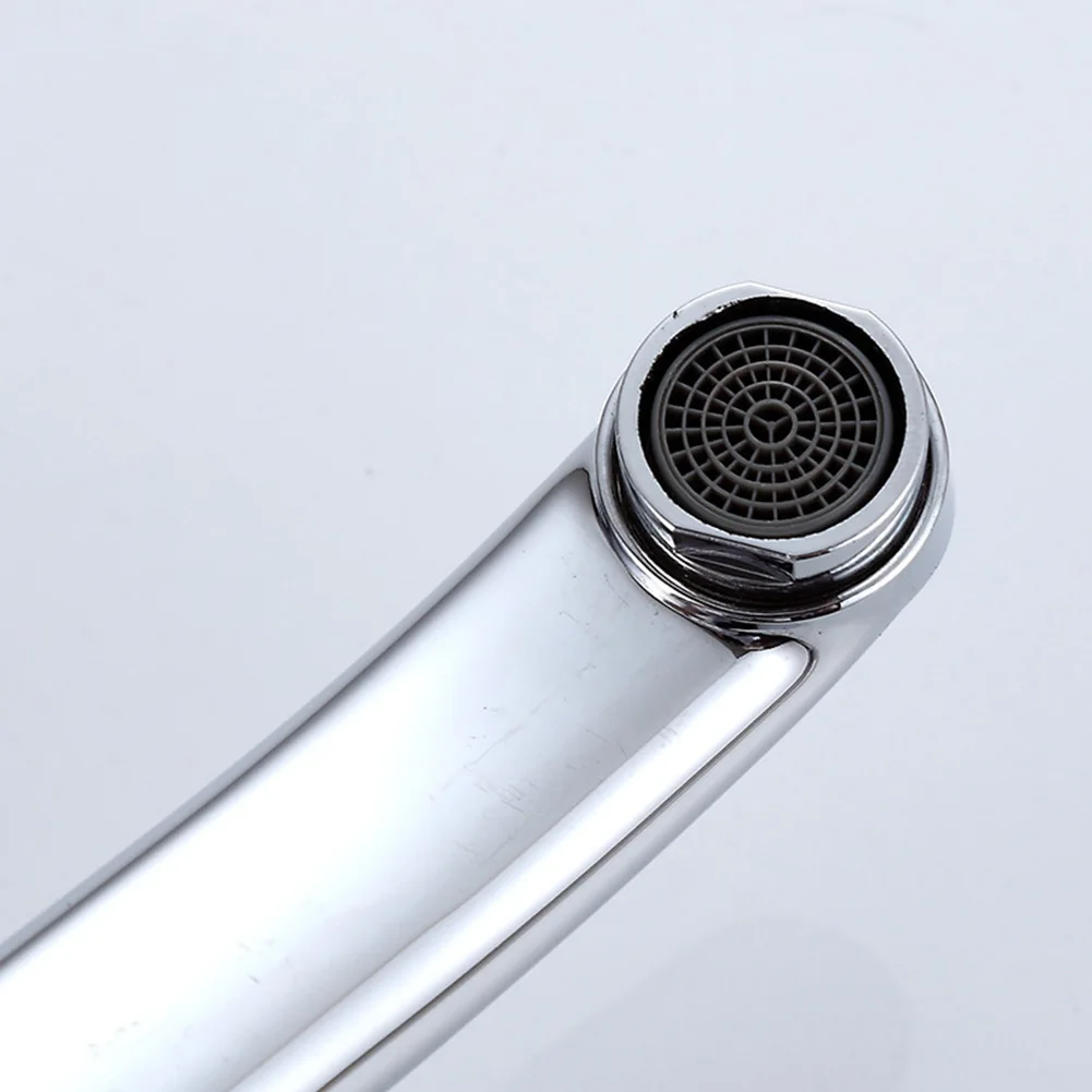 Sink Washbasin Kitchen Faucet Bathroom Single Lever Hot Cold Water Mixer Tap Long Spout Silver Chrome Bathroom Faucets
Sink Washbasin Kitchen Faucet Bathroom Single Lever Hot Cold Water Mixer Tap Long Spout Silver Chrome Bathroom Faucets