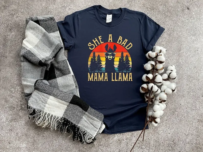 She A Bad Llama Shirt, Mother Motherhood Mother's Day For Mama Short Sleeve Top Tees O Neck Streetwear harajuku Drop Shipping
She A Bad Llama Shirt, Mother Motherhood Mother's Day For Mama Short Sleeve Top Tees O Neck Streetwear harajuku Drop Shipping